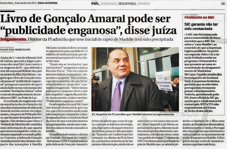 Diário de Notícias (paper edition, page 19), 09 October 2013