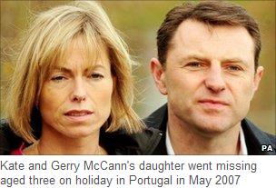 Kate and Gerry McCann's daughter went missing aged three on holiday in Portugal in May 2007