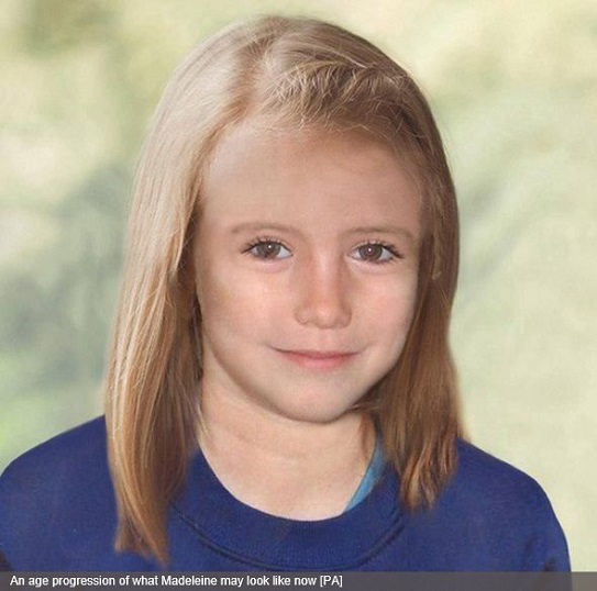 An age progression of what Madeleine may look like now [PA]