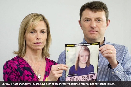 SEARCH: Kate and Gerry McCann have been appealing for Madeleine's return since her kidnap in 2007 
