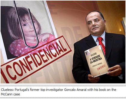 Clueless: Portugal's former top investigator Goncalo Amaral with his book on the McCann case
