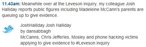 At the Leveson inquiry, Madeleine McCann's parents are queuing up to give evidence