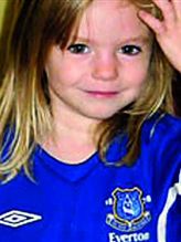 Madeleine McCann in her Everton shirt