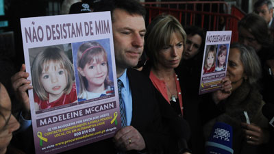 Gerry and Kate McCann outside a court in Lisbon