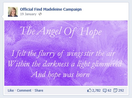 Official Find Madeleine Campaign, 19 January 2014