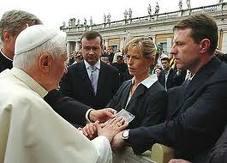 Kate and Gerry McCann come face to face with the Pope in Rome