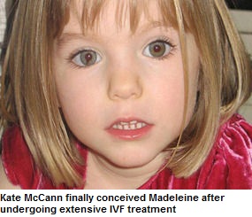 Kate McCann finally conceived Madeleine after undergoing extensive IVF treatment