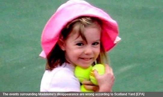 The events surrounding Madeleine's disappearance are wrong according to Scotland Yard [EPA]