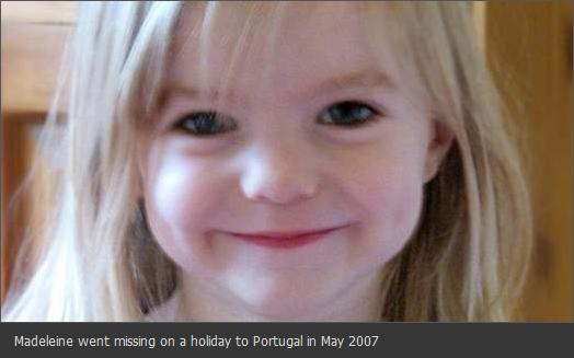 Madeleine went missing on a holiday to Portugal in May 2007