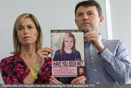 Parents Kate and Gerry McCann are still searching for their daughter [GETTY]