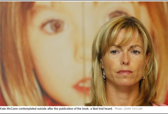 Kate McCann contemplated suicide after the publication of the book, a libel trial heard.