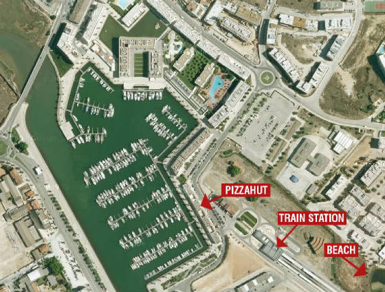 Map of George Brooks/Burke sighting at Lagos Marina