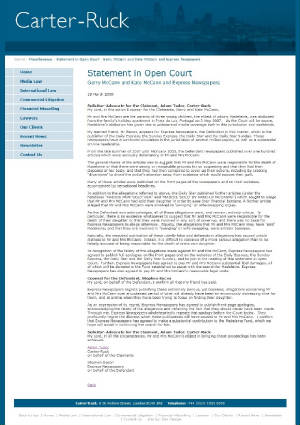 Carter-Ruck: Statement in Open Court, 19 March 2008