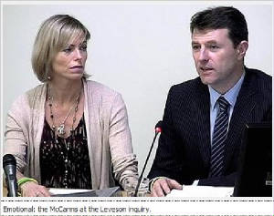 Emotional: the McCanns at the Leveson inquiry.