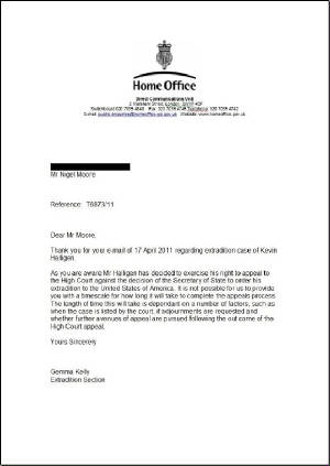 Home Office response, 20 May 2011