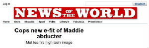 News of the World: Cops new e-fit of Maddie abducter