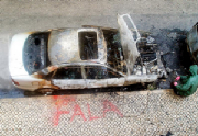 Sergei Malinka's burnt out car