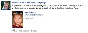Official Find Madeleine Campaign Facebook entry, 05 May 2011