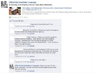 Official Find Madeleine Campaign Facebook,  12 April 2011