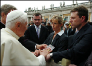Kate and Gerry meet the Pope