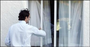 Paulo Rebelo opens the window to Maddie's bedroom