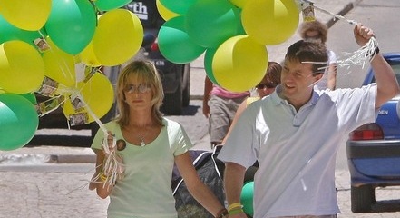 Kate and Gerry McCann at the 50 day anniversary balloon launch