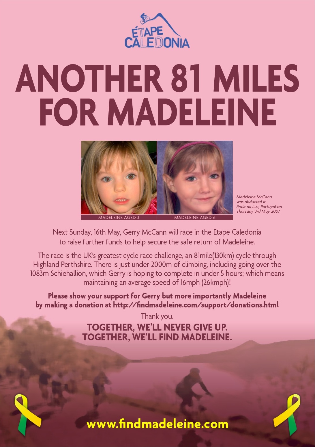 81 miles for Madeleine poster