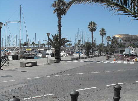 The Barcelona marina where the woman was last seen
