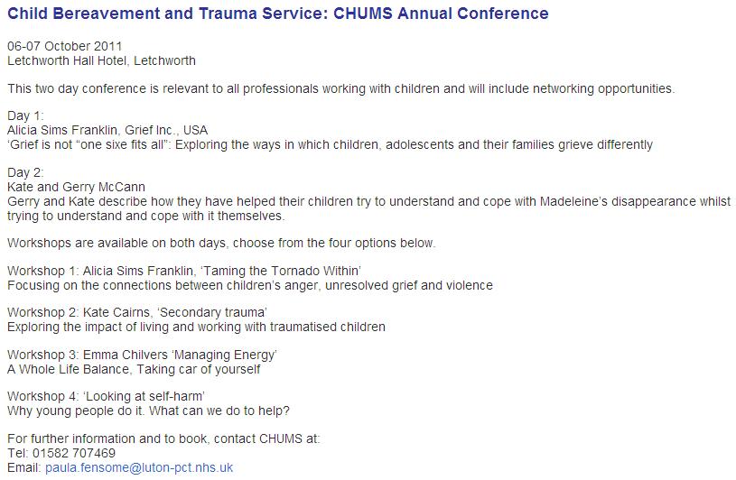 CHUMS conference