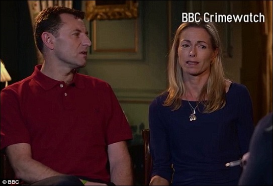 Response: After the couple's appeal on BBC Crimewatch(pictured), a number of callers gave names for the man police believe snatched Madeleine 