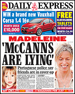 Daily Express: 'McCanns are lying', 24 September 2007
