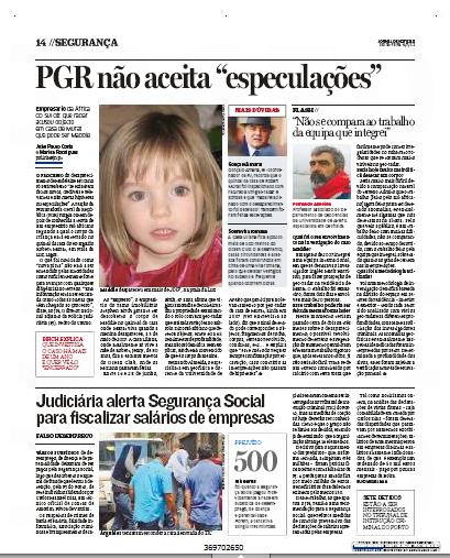 Jornal de Notícias, July 6, 2012 (paper edition, page 14)