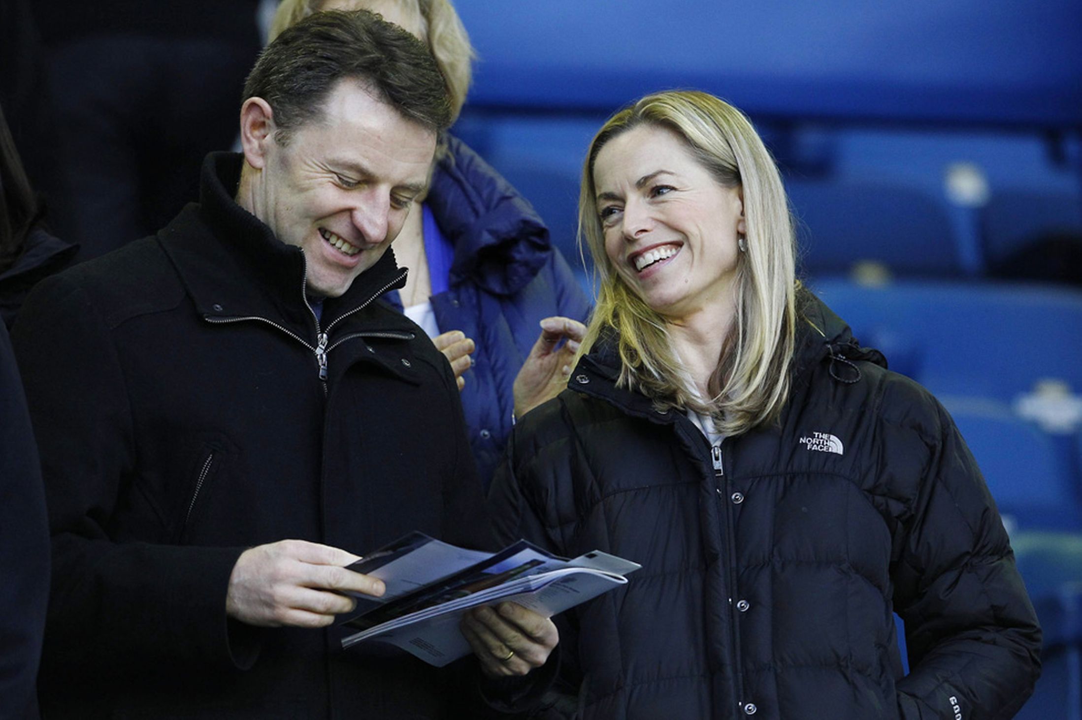 Happy: Kate and Gerry McCann today enjoyed a trip to Liverpool to watch Everton v Queens Park Rangers in the FA Cup