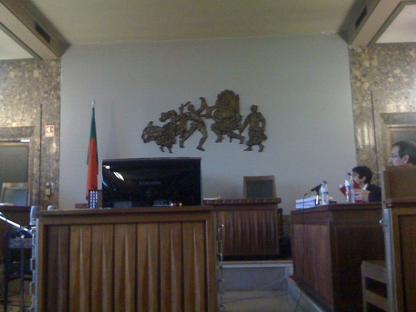 Lisbon Court: The image on the wall is King Solomon's Judgment