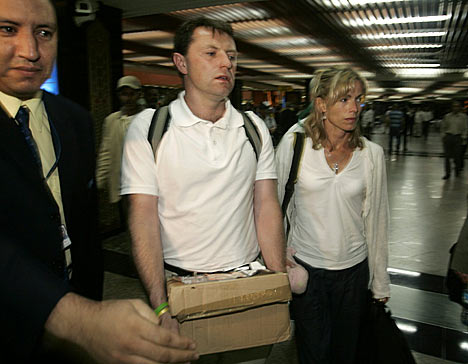 The McCanns arrive at Casablanca airport in Morocco