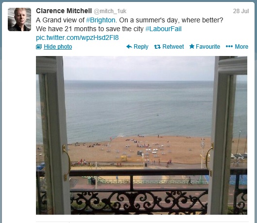 Clarence Mitchell tweet, 28 July 2013