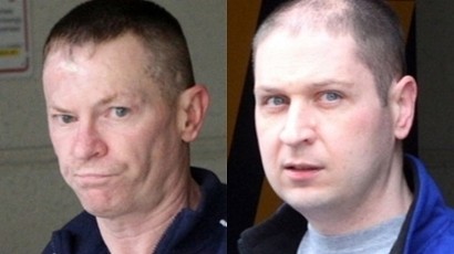 Convicted paedophiles: Charles O'Neill (l) and William Lauchlan