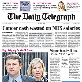 The Daily Telegraph, 23 November 2011