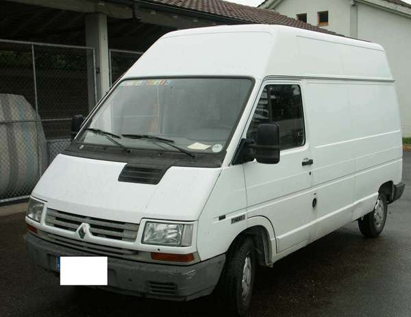 Von Aesch's white Renault Traffic van which was abandoned in woods before he committed suicide