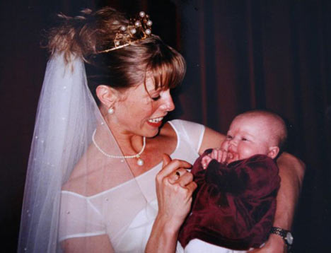 Kate McCann on her wedding day with her goddaughter Ellie