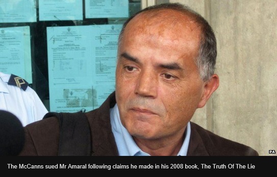 The McCanns sued Mr Amaral following claims he made in his 2008 book, The Truth Of The Lie