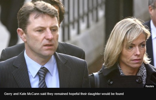 Gerry and Kate McCann said they remained hopeful their daughter would be found