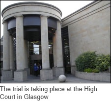 The trial is taking place at the High Court in Glasgow