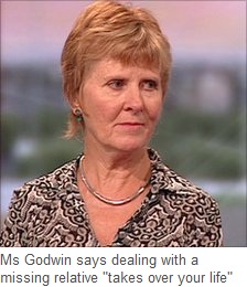 Ms Godwin says dealing with a missing relative "takes over your life"
