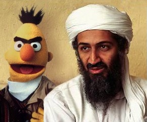 Muppet Bert and Osama Bin Laden