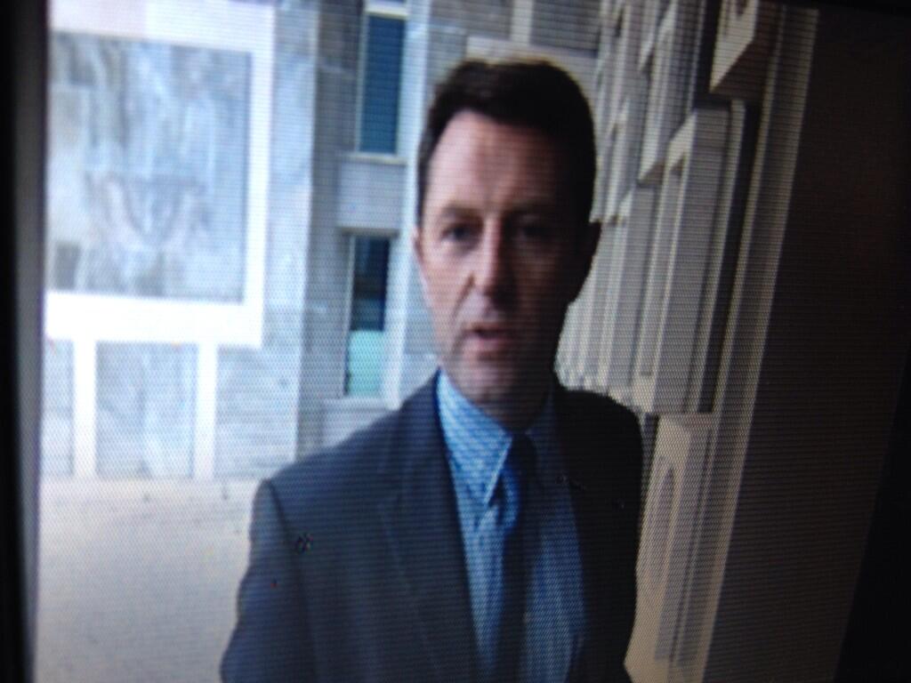 Gerry McCann arrives for libel trial. He said: "I'm here for Madeleine and justice."