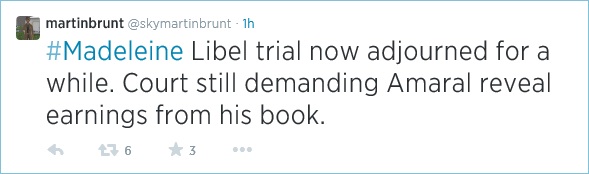 Martin Brunt tweet from Lisbon, 08 July 2014
