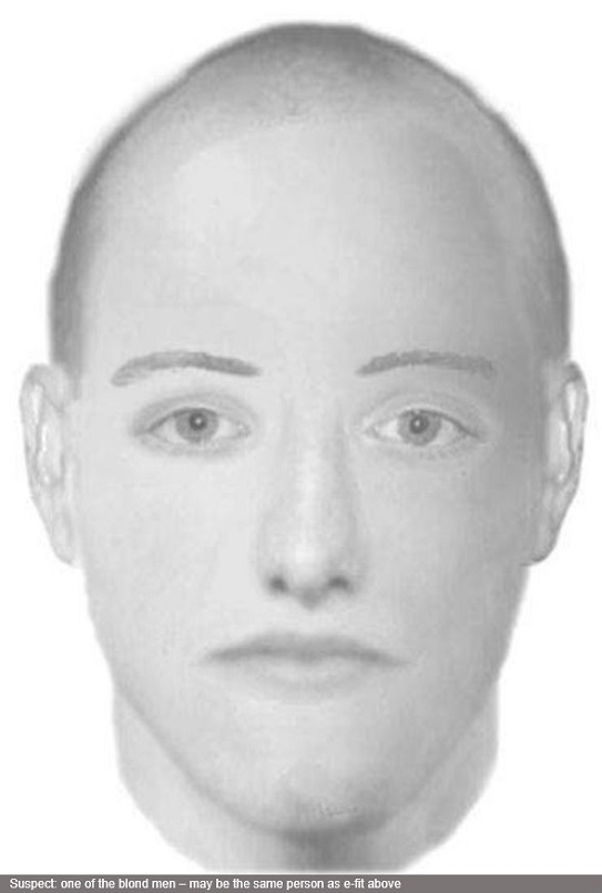 Suspect: one of the blond men - may be the same person as e-fit above