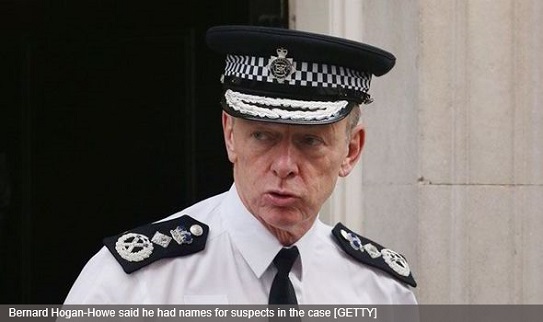 Bernard Hogan-Howe said he had names for suspects in the case [GETTY]
