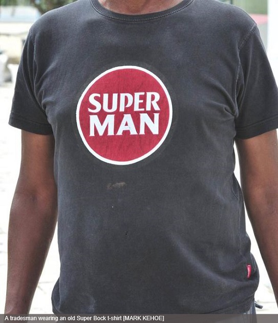 A tradesman wearing an old Super Bock t-shirt [MARK KEHOE]
